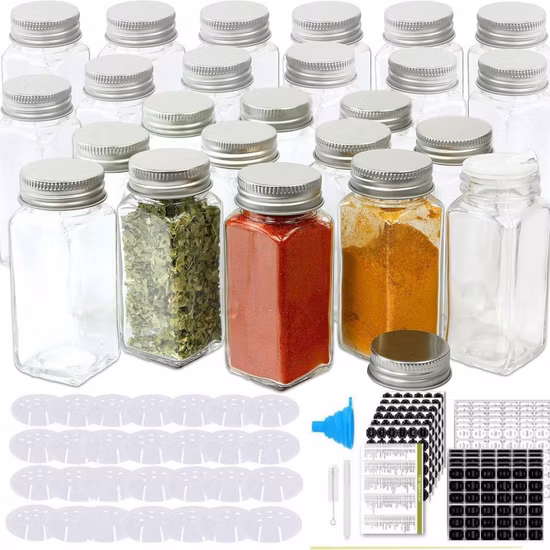 Eco Friendly 220ml 300ml 420ml 660ml 730ml Clear Straight Side Glass Storage Jar Container with Bamboo Lids for Honey Spice