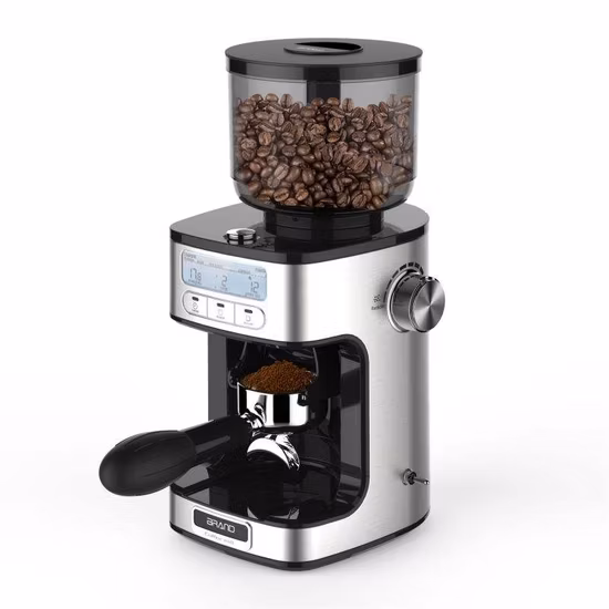 Moedor elétrico de café digital de aço inoxidável 300 W
