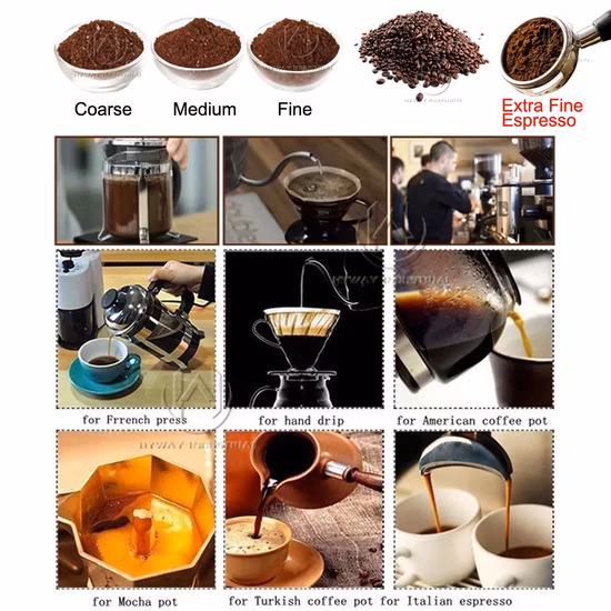 Minimoinho de aço inoxidável grão de trigo café em pó industrial moedor de café